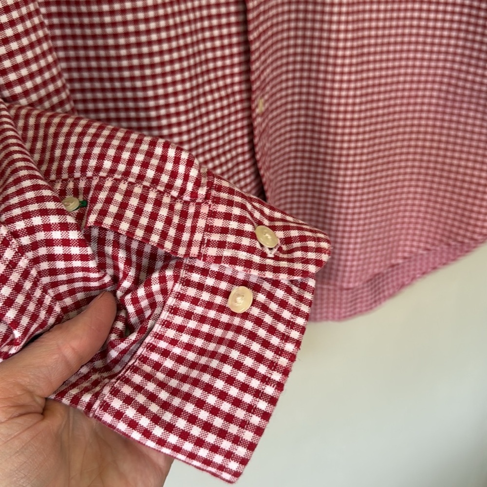 Tommy Hilfiger Red Casual Gingham Button Down Shirt XL - Picture 4 of 6